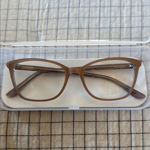 Chic Brown Eyeglasses with Case